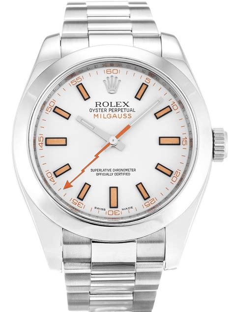 rolex milgauss white replica|rolex milgauss 40mm.